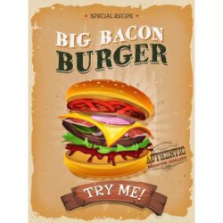 vintage burger poster 1