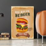 vintage burger poster 1