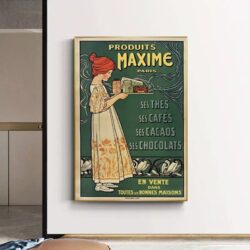 vintage kaffee schokoladen poster