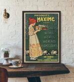 vintage kaffee schokoladen poster