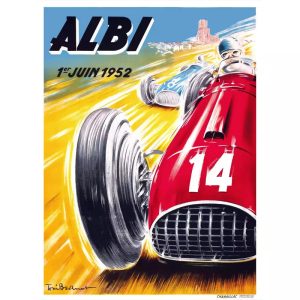 vintage autorennen poster