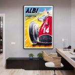 vintage autorennen poster