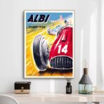 vintage autorennen poster