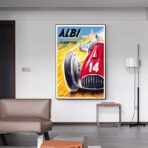 vintage autorennen poster