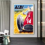 vintage autorennen poster