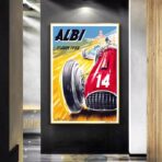vintage autorennen poster