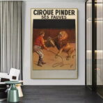 vintage lowen zirkus poster