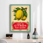 vintage zitronen poster