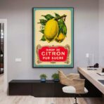 vintage zitronen poster