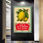 vintage zitronen poster