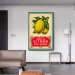 vintage zitronen poster