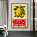 vintage zitronen poster