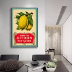 vintage zitronen poster