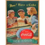 vintage coca cola sportplakat