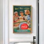 vintage coca cola sportplakat