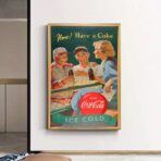 vintage coca cola sportplakat