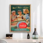 vintage coca cola sportplakat