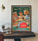 vintage coca cola sportplakat