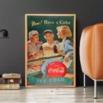 vintage coca cola sportplakat