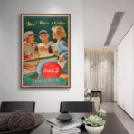 vintage coca cola sportplakat
