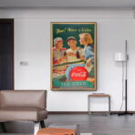 vintage coca cola sportplakat