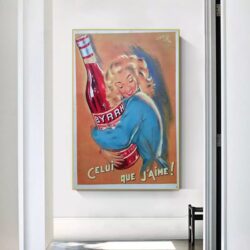 vintage frankreich cocktail poster