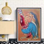 vintage frankreich cocktail poster
