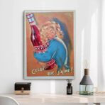 vintage frankreich cocktail poster
