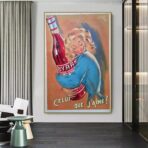 vintage frankreich cocktail poster