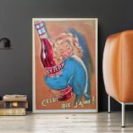 vintage frankreich cocktail poster