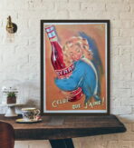 vintage frankreich cocktail poster