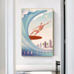 vintage surf wettbewerbsplakat