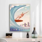 vintage surf wettbewerbsplakat