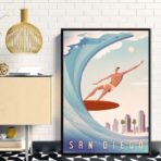 vintage surf wettbewerbsplakat