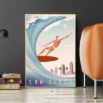 vintage surf wettbewerbsplakat