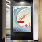 vintage surf wettbewerbsplakat