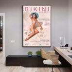 vintage miss bikini wettbewerbsplakat