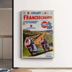 vintage motorrad rennplakat