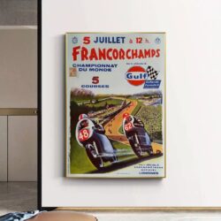 vintage motorrad rennplakat