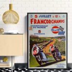 vintage motorrad rennplakat