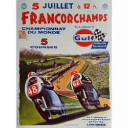 vintage motorrad rennplakat