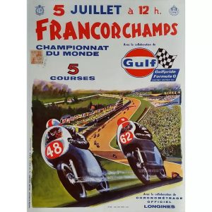 vintage motorrad rennplakat