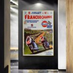 vintage motorrad rennplakat