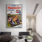 vintage motorrad rennplakat