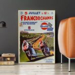 vintage motorrad rennplakat