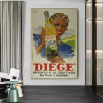 vintage alkohol kuchenposter