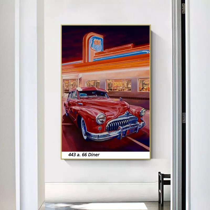 vintage auto dekorationsplakat