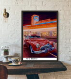 vintage auto dekorationsplakat