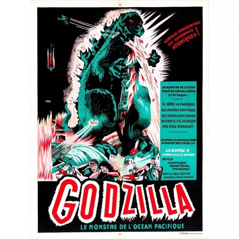vintage godzilla filmplakat vintage godzilla filmplakat