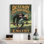 propagandaplakat zerstore diesen verruckten unmenschen
